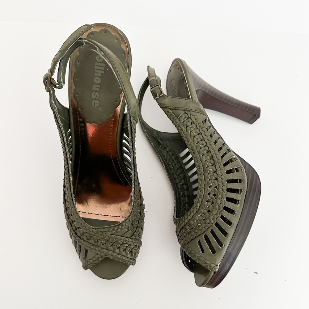 Dollhouse Olive Green Heels